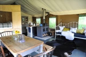 Luxury glamping accommodation in Devon