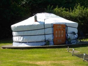 A yurt at Hemsford glamping site